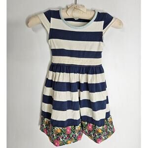 Matilda Jane size 4 Brilliant daydream Come Sail Away Floral Blue white stripe